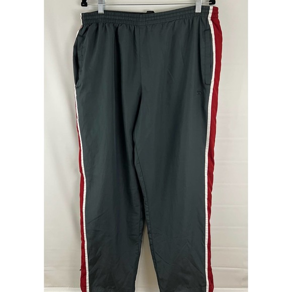 STARTER Pants Vintage Starter Track Pants Men Large 3638 Windbreaker Joggers Warm Ups Lined